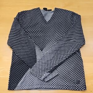 Armani Exchange V-Neck Sweater in Black and Gray